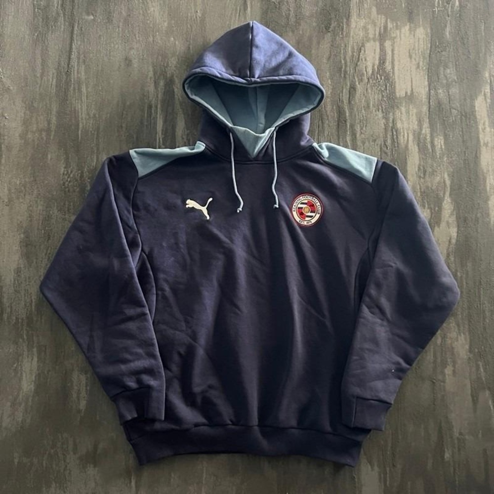 Vintage Reading Football Club Hoodie Mens Large Blue 2000s Puma